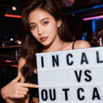 Elegant escort girl in a luxurious Kuala Lumpur hotel room, ready for incall or outcall service.